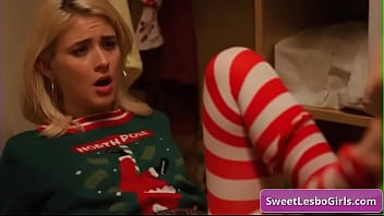 Preview 2 of Savana Styles Big - Sexy and horny lesbian teens Elexis Monroe,  Brandi Love licking toes on the Christmas Eve