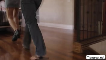 Preview 2 of Now School Girls And Toucher - Trans cheater enjoy suck friends husbands hard dick