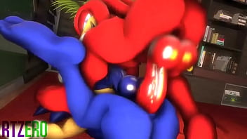 Preview 1 of Art Porn Sexcul - Sonic gets Knuckles&#039_ cock