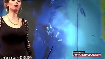 Preview 4 of May Friend Amazingmom - Group cumshots on horny black slut in gangbang party