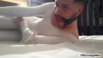 Preview 4 of Mom And Son The Brrezres - Ronny in bondage ballgagged preview video
