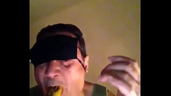 Preview 3 of School Xxxxvidoes - Licking a Banana, originally wet with my own cum..