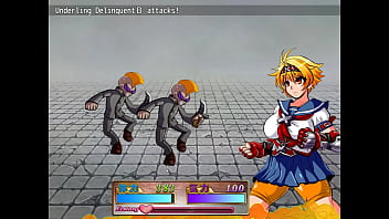 Preview 2 of Stepmather And Son Fucking - Kamikaze Kommittee Ouka RPG [Hentai sex game] Ep.1 Fighting bad bully guys with sexy karate pose