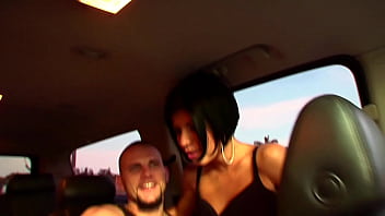 Preview 4 of Sunny With Her Husbannd - JENNA SUCKS COCK IN CAR WITH ALL WATCHING