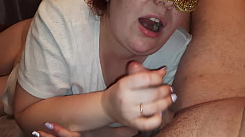 Preview 1 of Aur Gandi Video - Hot sensual closeup blowjob from a curvy russian BBW,  she sucks cock,  watches your eyes and eats your cum