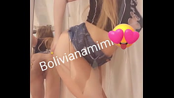 Preview 3 of Dog Fuck Girl Creampie - Loquita haciendo squirt en el probador de la tienda en Panam&aacute_.... video completo en bolivianamimi.tv