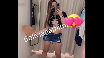 Preview 1 of Dog Fuck Girl Creampie - Loquita haciendo squirt en el probador de la tienda en Panam&aacute_.... video completo en bolivianamimi.tv
