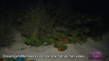 Preview 3 of Girls Forced By Brother - Late Night Finger Fuck Masturbation On The Beach