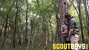 Preview 3 of Amazing Dalam Bas - ScoutBoys - Hot Legrand Wolf barebacks cute Scout Ian Levine in forest
