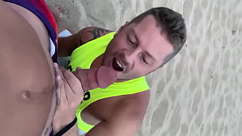 Preview 2 of Ae Perv Phone - Blowjob public gay beach