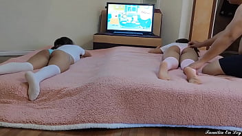 Preview 1 of Bleezzard Com - Stepdaughters and friend shared by perverted stepdads secret family