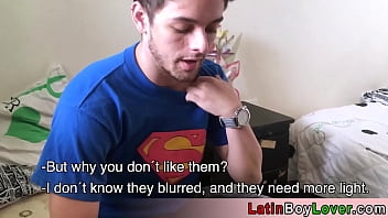 Preview 1 of Ridning Orgasm - Amateur latin stud helping out his big cocked mate