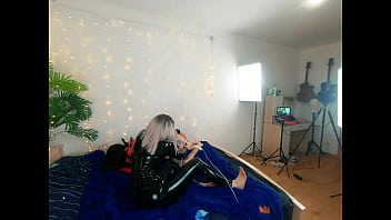 Preview 3 of Mum Fuck Teen While Sleeping - latex and lesbian with straighjacket Arya Grander and model Keoki Star
