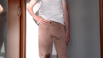 Preview 1 of Born2tease Babe - The guy came home,  drank a glass of and jerked off his big cock well