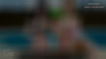 Preview 1 of Bf Shemale - 2 - step Aunties storyline - My step aunt with big tits fucked me in front of her lesbian wife (Milfy City - dubbing)
