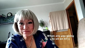 Preview 4 of 69 Mommy Com - Two passionate fucks of temporarily separated spouses: real and virtual! Husband trains whore wife in a virtual private chat,  and the next day he fucks his cocksucker hard in reality!