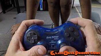 Preview 1 of Plastic Doll Model - &sect_  Ebony feet grace my ivory cock