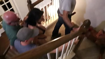 Preview 1 of Big Boobs Mom Xxxx - Girls night out! Piper And Candy double MILF gangbang party!