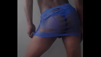 Preview 2 of Ngintip Handjob - Blue gear twerking 4 u