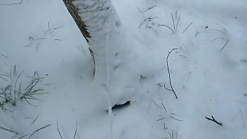 Preview 2 of Teens Old Jav - Pissing on Trees: Fall Edition