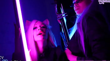 Preview 1 of Ebony Laptop - Ahri and Evelynn love lesbian sex TEASER