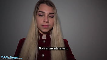 Preview 2 of Dirty Panty Hairy Pussy - Public Agent Elena Vedem Gets Deepthroat Blowjob Exam Fucked POV Doggystyle