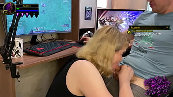 Preview 2 of 3x Old Woboydy Com - My boyfriend plays World of Warcraft,  and I wanted to feel the cock in my mouth AnnyCandy Painboy