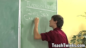Preview 1 of Xxx With More Girls - Teacher Andy Kay anal fucks student Maddox Johnson in classroom
