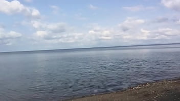 Preview 2 of Hardcore Pantyhose Babes - Super risky 10-min walk totally naked along Public Beach,  leaving clothes behind &amp_ almost getting caught! (Preview).