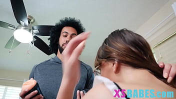 Preview 2 of Xxxlxl - Tiny Nerd Maid Gets Fucked -Honey Hayes