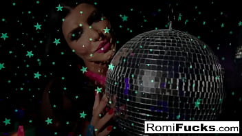 Preview 1 of Boys And Boys Sixce Video - Romi Rain plays with a disco ball before stuffing toying her pussy