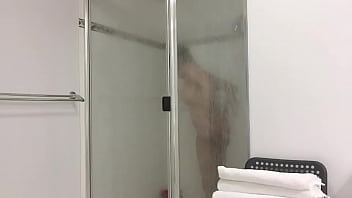 Preview 3 of Gay Dad Son Uncle - trans anairb jerking off in the shower