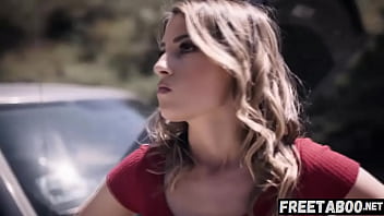 Preview 1 of 6 And Girl - Petite Blonde Kristen Scott Fucks A Mechanic Stranger For A Favor - Full Movie On FreeTaboo.Net
