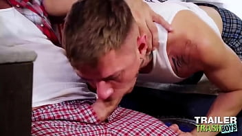 Preview 2 of Shina Ax Video - TRAILERTRASHBOYS Gay Drew Sebastian Barebacks Zack Bishop