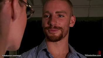 Preview 1 of Father Figure 7 Steven St Croix - Shemale fuck bound couple on audition