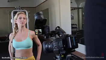 Preview 2 of Siori Stukada - Camera man binds and whips instructor