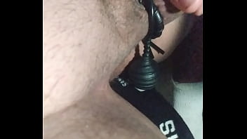 Preview 1 of Kiwi Ming - getting warmed up small cock,  swollen balls