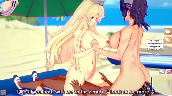 Preview 3 of Xxx Hispanas - Kancolle Iowa and Tenryuu threesome