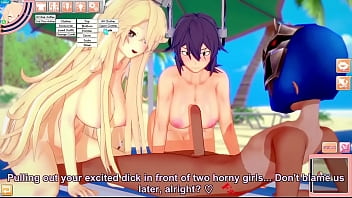 Preview 1 of Xxx Hispanas - Kancolle Iowa and Tenryuu threesome