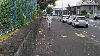 Preview 4 of Telugu Servant Romance - Trashy Kiwi slut shows off at the mall and on a busy public street