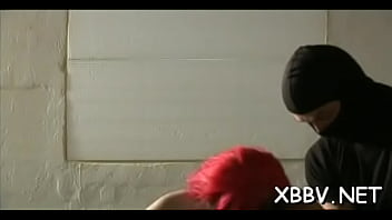 Preview 2 of Madam Sex With A Boy - Dissolute girlfriend is shoving a big rubber sex tool