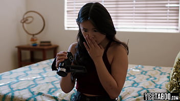 Preview 1 of Old Mom Exe - Tiny Asian teen tries out some BDSM action with bestie and her bf