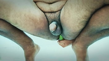 Preview 4 of Gay Arabo - Prostate orgasm with a thick cucumber