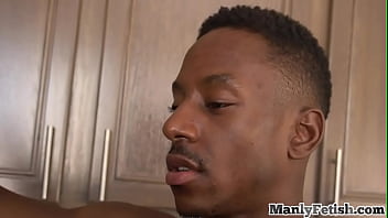 Preview 2 of Mom Cant Control Fucking - Buff jock rimmed in interracial couple by caped boyfriend