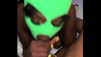 Preview 4 of Orgasm Dating - TS Bree Ski Mask Blowjob
