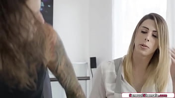 Preview 1 of Kambrela Ann Punished - Busty tgirl Casey Kisses gets barebacked