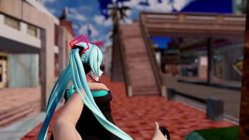 Preview 1 of Virgin Fuck And Blood - Hatsune Miku&#039_s whore is hypnotized and has sex with several men - by [オ ケ ラ ム シ]