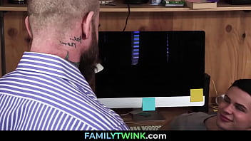 Preview 1 of Son And Doddy - FamilyTwink.com ⏩ Weak Jock Boy Feeding with Stepdad&#039_s Sausage - Dylan Hayes,  Jack Dixon
