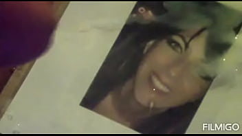 Preview 1 of Sandra Leon Colombia - Dawn Brass gets a huge facial cum tribute in regular speed and slow motion
