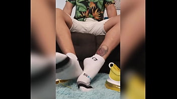 Preview 2 of Ntr Xxx Videos - Lat&amp_iacuteShow his Feet and Socks